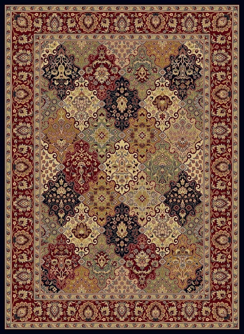 Traditional Area Rug, Royal Treasure Black 9'3"x12'6"