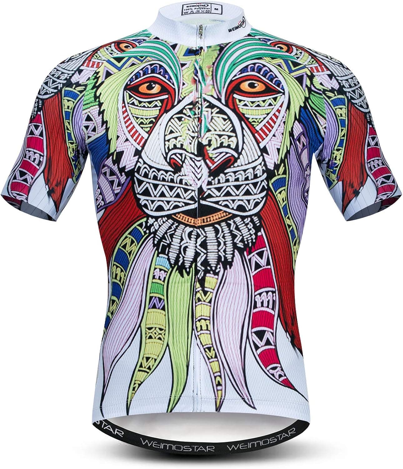 Cycling Jersey Short Sleeve USA Style Bike Tops with Pocket Reflective Stripe