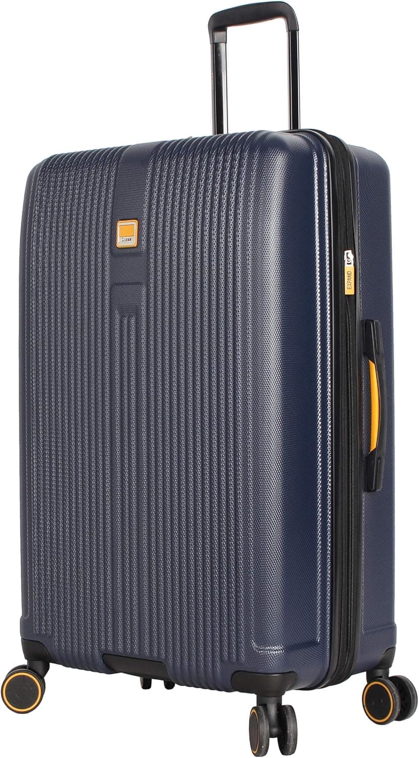 Lucas Luggage Hard Case 27" Expandable Suitcase With Spinner Wheels (27in, Aster Blue)