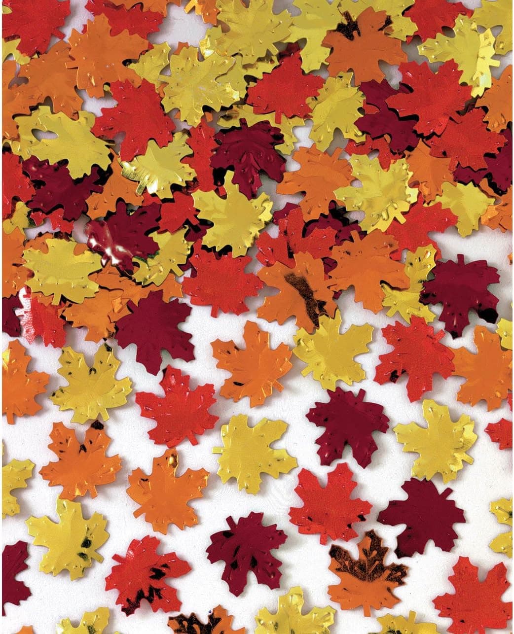 Amscan 370016 Maple Leaves Metallic Foil Confetti, 1 pack