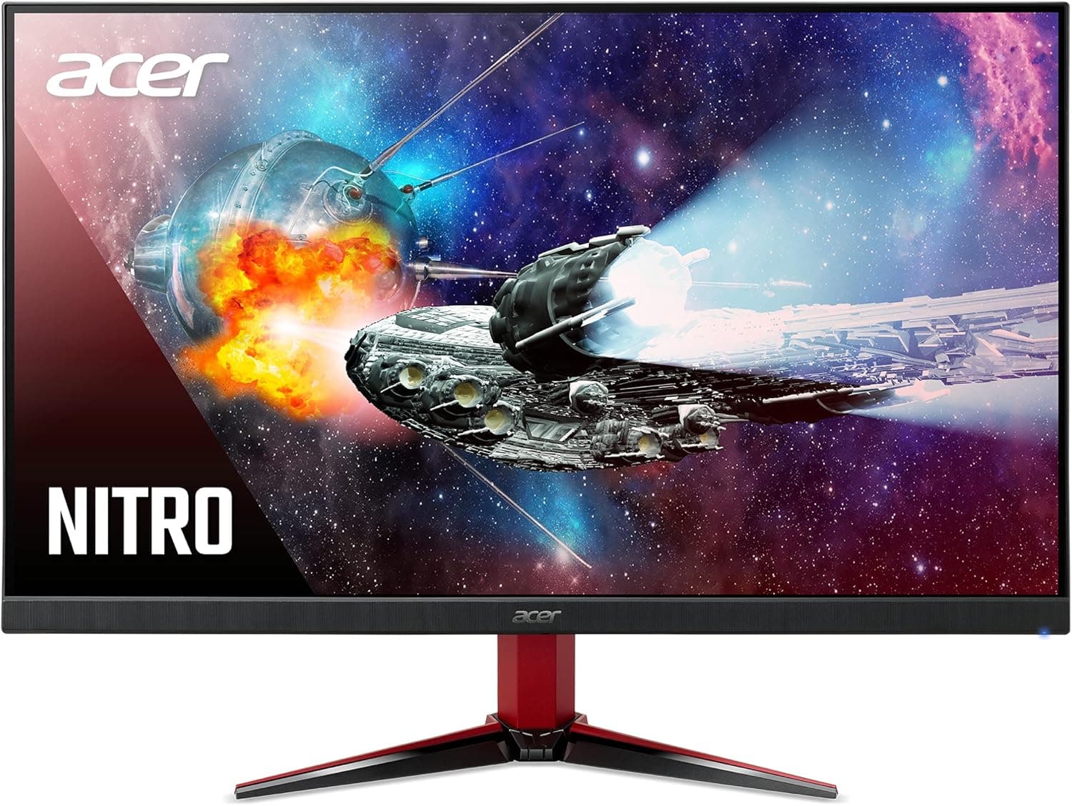 Acer Nitro VG242Y Pbmiipx 23.8" Full HD (1920 x 1080) IPS Gaming Monitor | AMD FreeSync Premium | Overclock to 165Hz | Up to 0.5ms | DisplayHDR400 | 99% sRGB | 2 x HDMI 2.0 Ports & 1 x Display Port