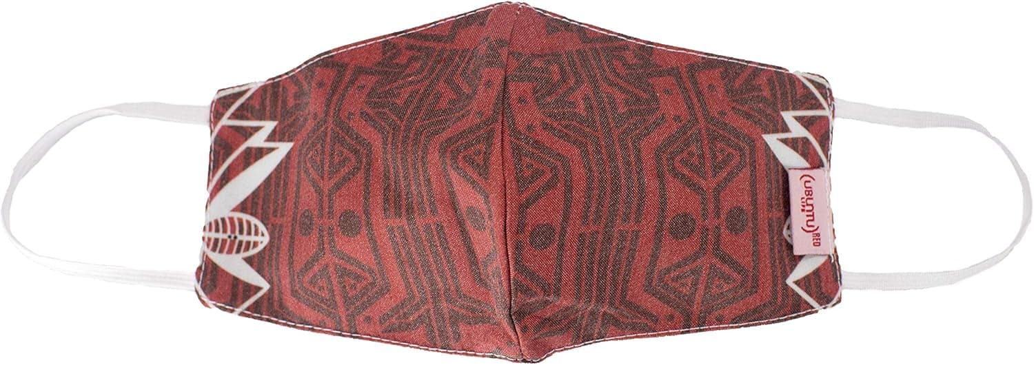 Ubuntu Life Reusable Face Mask – Handmade Face Cover and Adjustable Face Mask for Women and Men with Comfortable Tie-Closures (Red by WiseTwo)