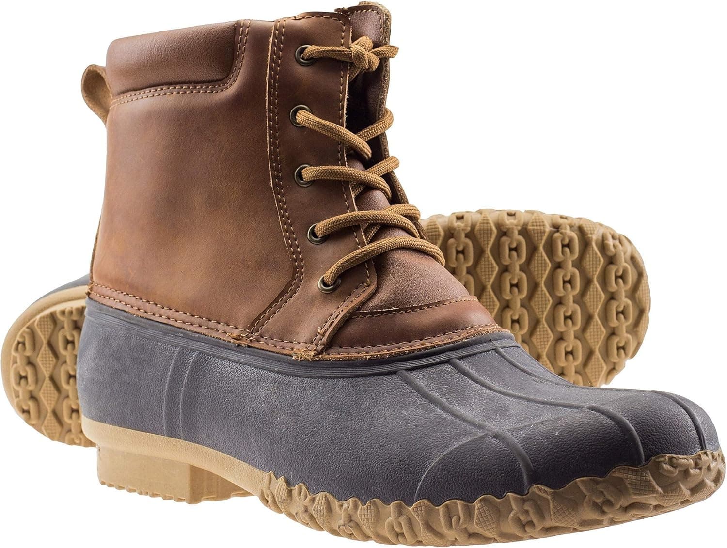 ArcticShield Mens Waterproof Insulated Durable Outdoor Work Rain Winter Snow Duck Bean Boots