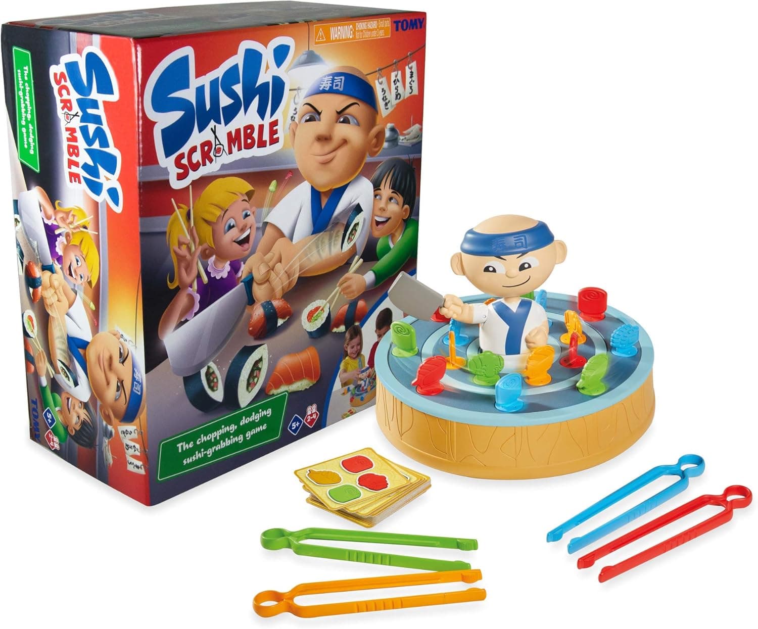TOMY Sushi Scramble Board Game for Preschool, Kids & Family, Suitable for Ages 5+
