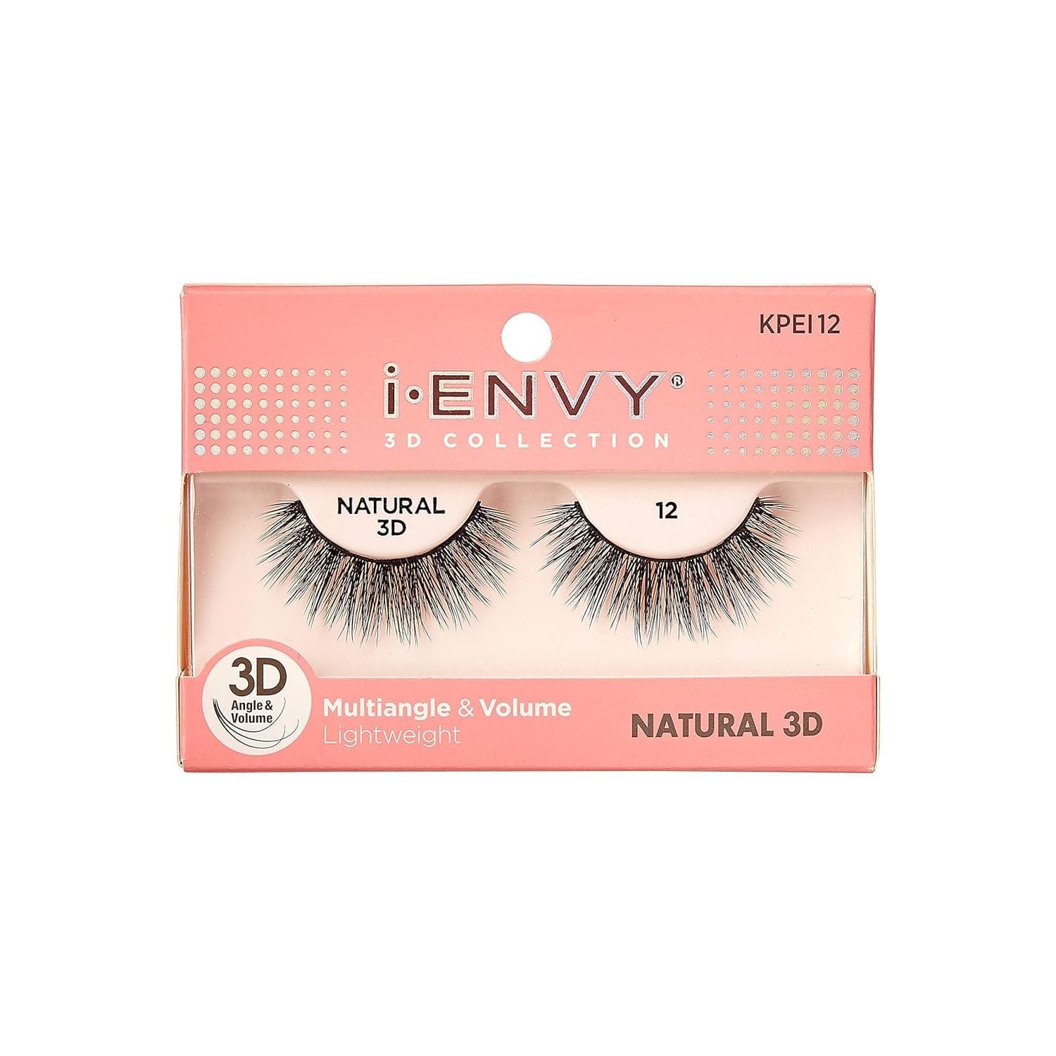 iEnvy Natural Eyelashes Lightweight False Lashes Multiangle and Volume 3D Natural Strip Lashes
