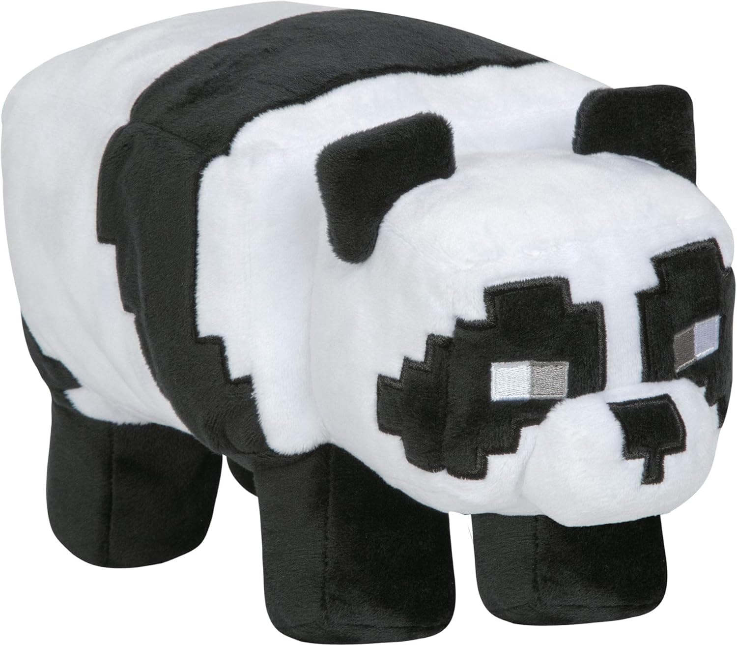 JINX Minecraft Adventure Panda Plush Stuffed Toy, Black/White, 9.5" Long