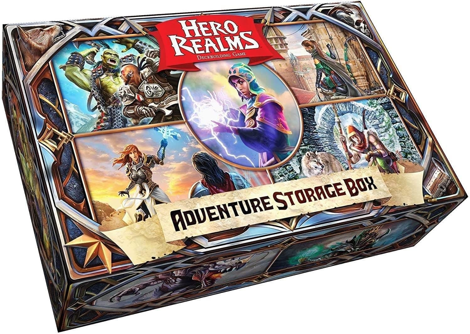 Hero Realms Adventure Storage Box – Card Deck Box - Durable and Sturdy - Compatible with Hero Realms Deck Building Game , Blue