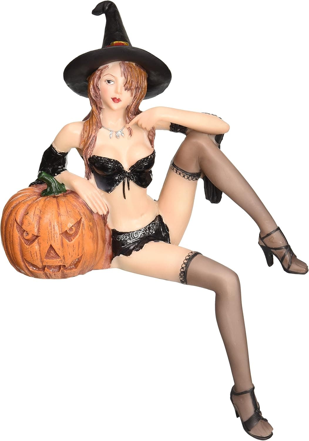 Design Toscano Temptress Shelf Sitter Statue-Wicked Witch Figurine-Halloween Prop, Multicolored