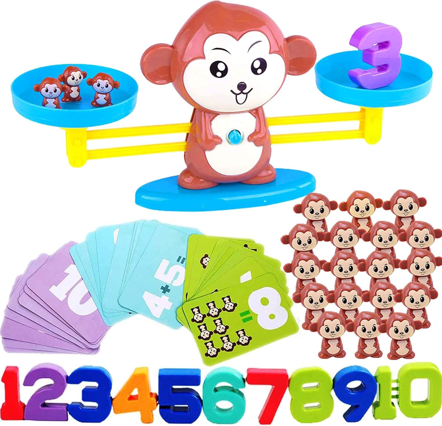 VIPAMZ Monkey Balance Counting Toys-Cool Math Games for Toddlers- Preschool Learning Activities-Number Games for Kids Ages 3-5