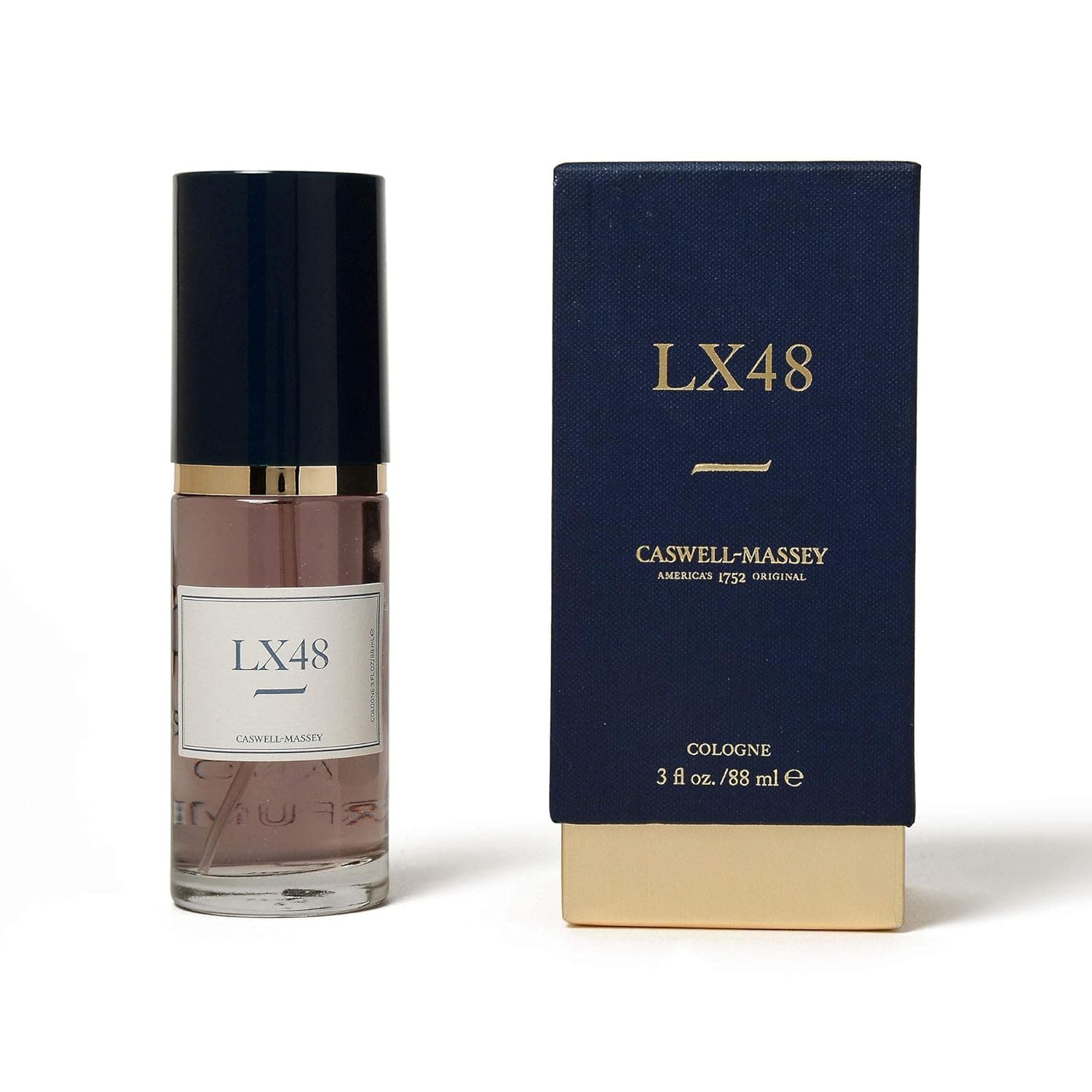 Caswell-Massey LX48 Men's Cologne, Scents Of Tobacco, Leather & Cedar, Fragrance For Men, Made In The USA, 88 mL