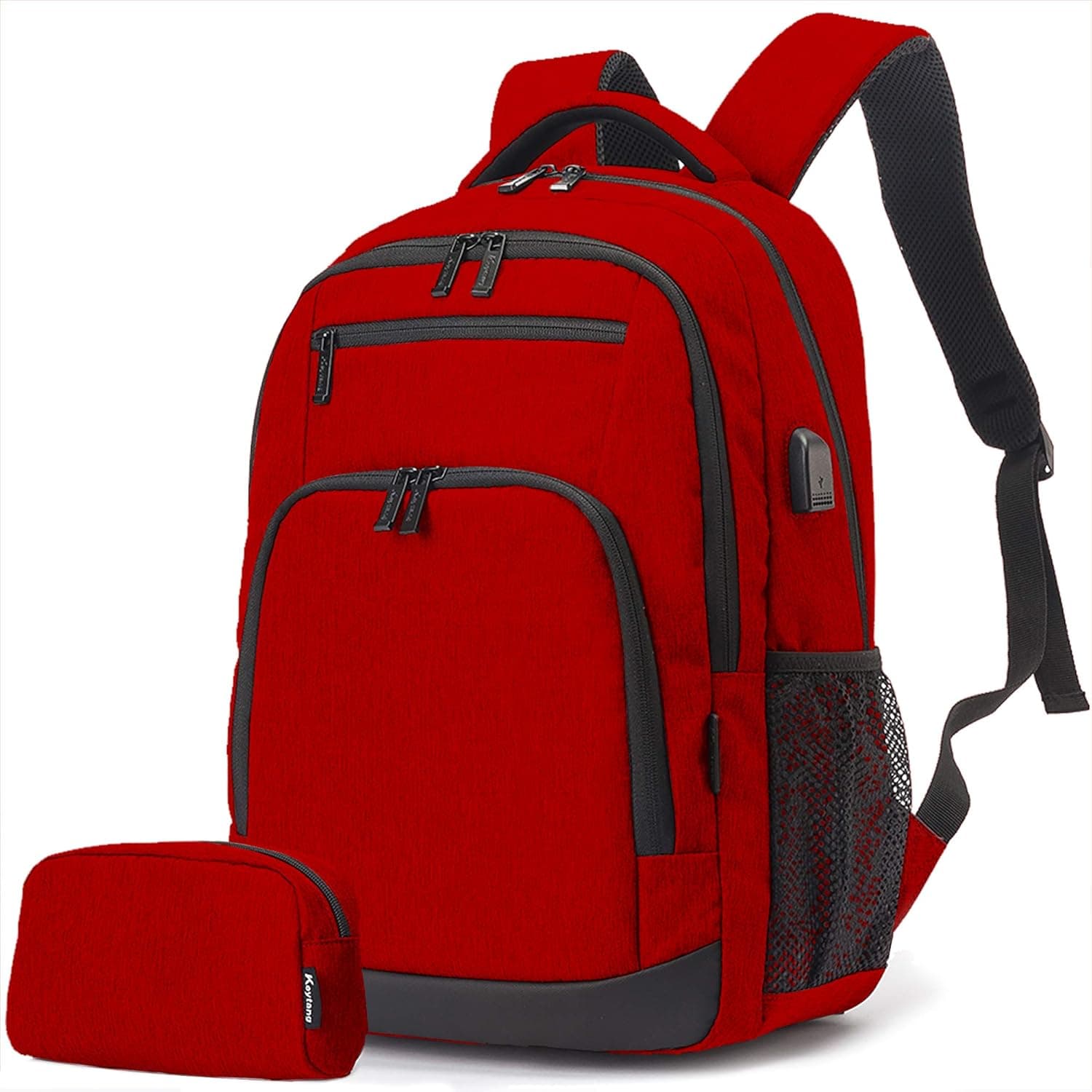Travel Laptop Business Backpack, Anti Theft Water Resistant College School Computer Bagpack, Gifts for Men & Women Fits 15.6 Inch Notebook with USB Charging Port Bonus a Small pencil Case,Cornislk