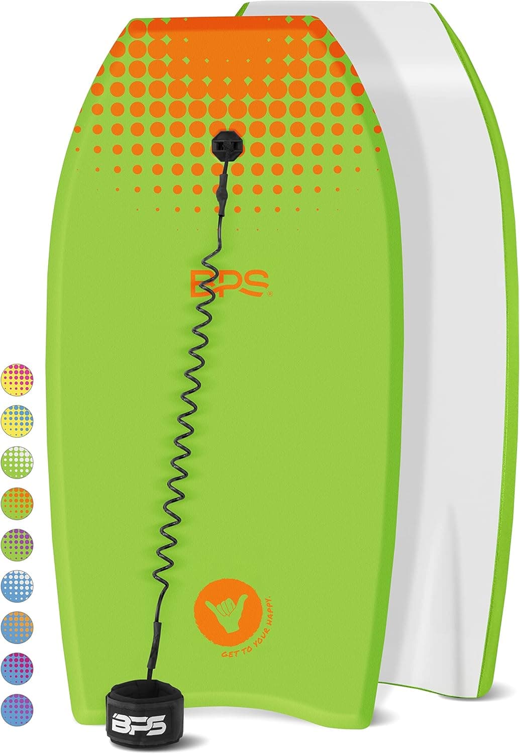 BPS New Zealand 'Shaka' Lightweight Body Board - EPS Core Bodyboard with Wrist Leash for Beach Pool Surfing Kids Teens Adults