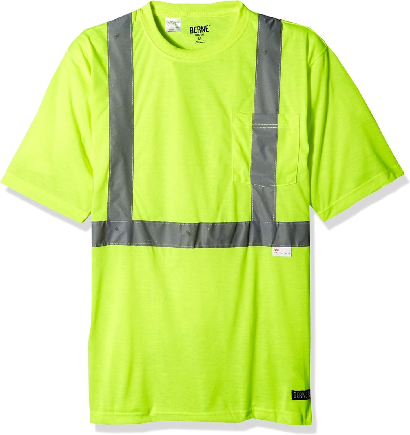 Berne Men's Hi-Visibility Short Sleeve Pocket Tee