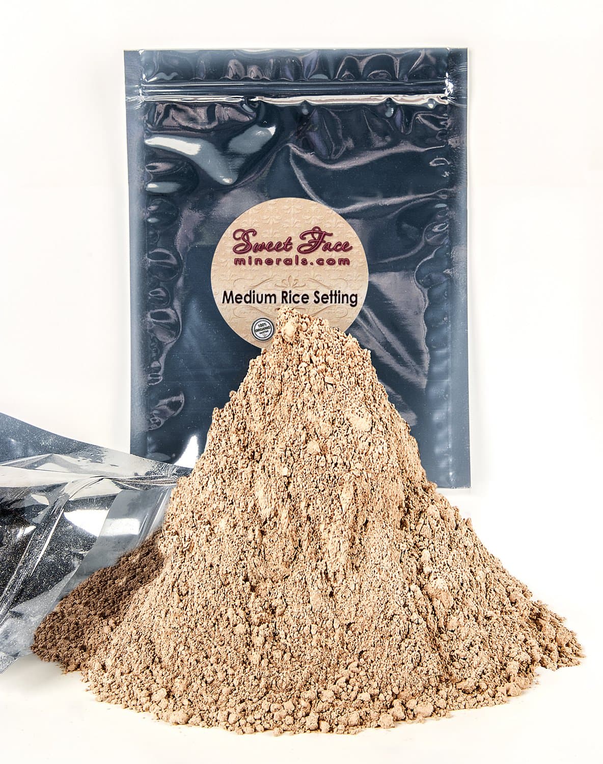 RICE SETTING POWDER BULK REFILL Mineral Foundation Makeup Matte Bare Skin Sheer SPF 20 Cover (1 Ounce, Medium Rice Powder)