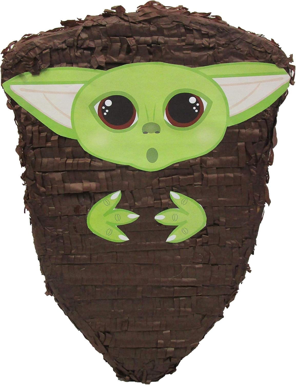 Baby Alien Pinata for Kids Birthday Theme - 16 in x 11 in x 6 in Party Game, Hanging Decoration, Table Centerpiece and Photo Prop with Hanger and Filling Door