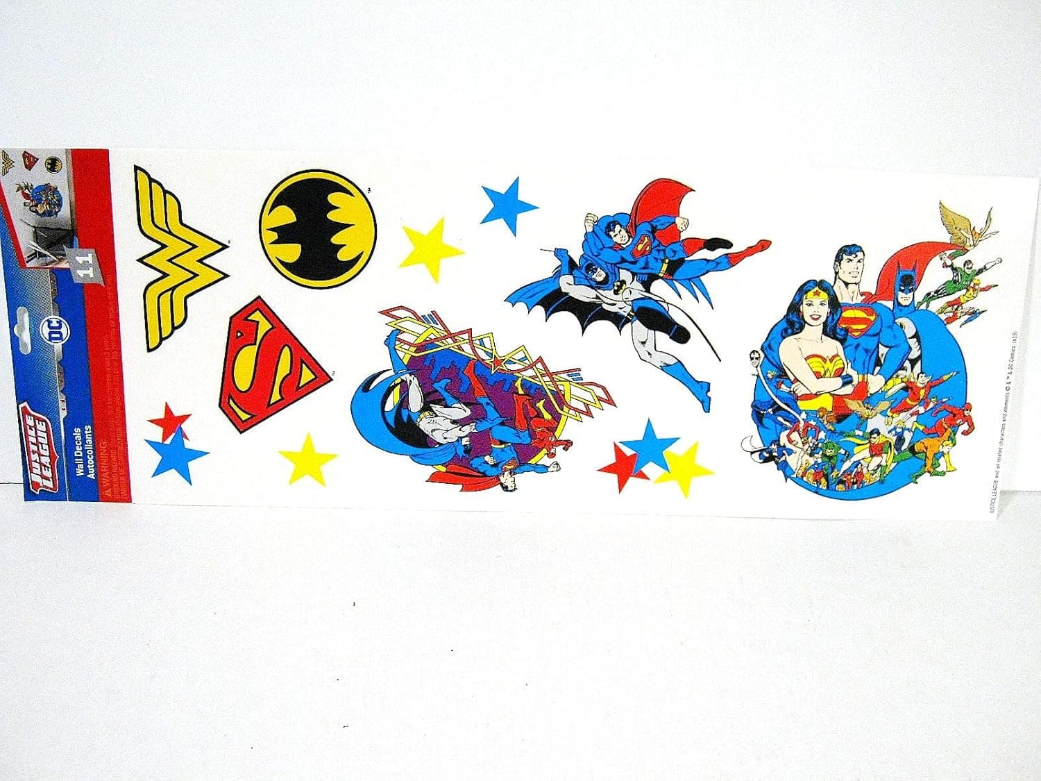 DC Comics Justice League Batman Super Man + Wall Decal Vinyl Stickers Room Decor