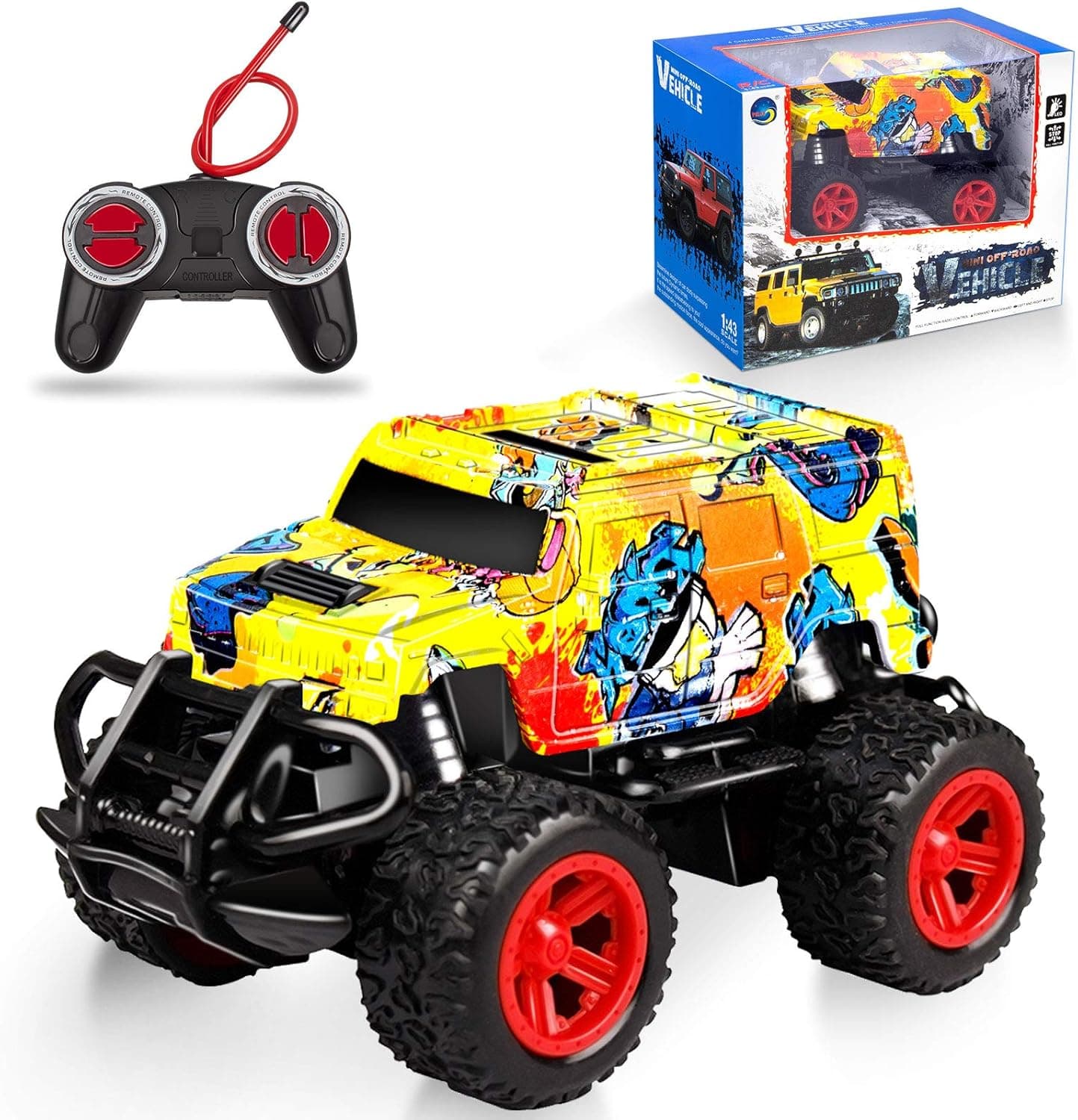 NARRIO RC Car Toys for 3 4 5 6 Year Old Boys Gifts, Remote Control Car Monster Truck for Boys Kids Toys for Girls Age 3-7 Year Old, Christmas Birthday Gifts for 3-7 Year Old Boys Toddler Toys Age 3-6