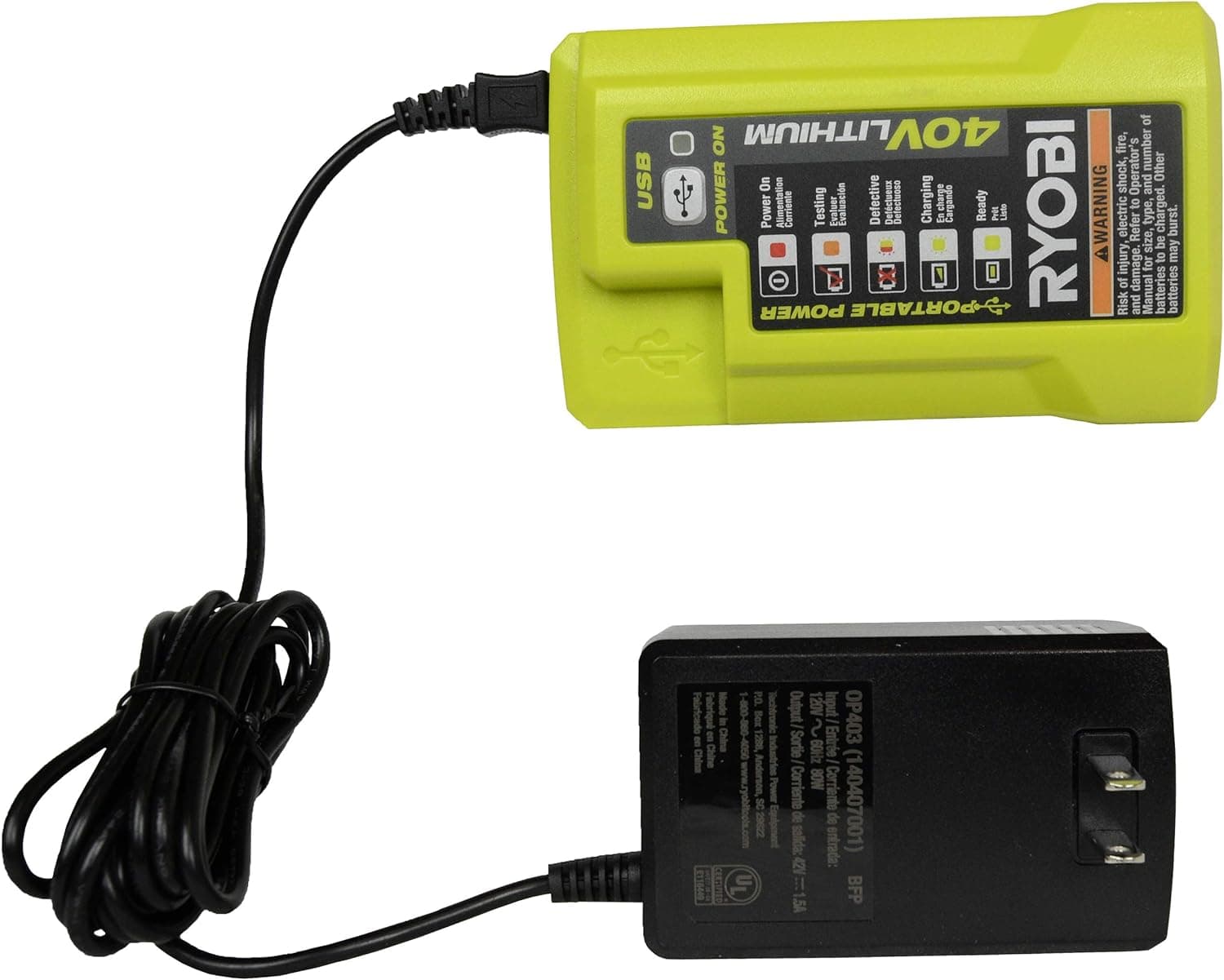 Ryobi OP404 Lithium-ion 40 Volt Battery Charger