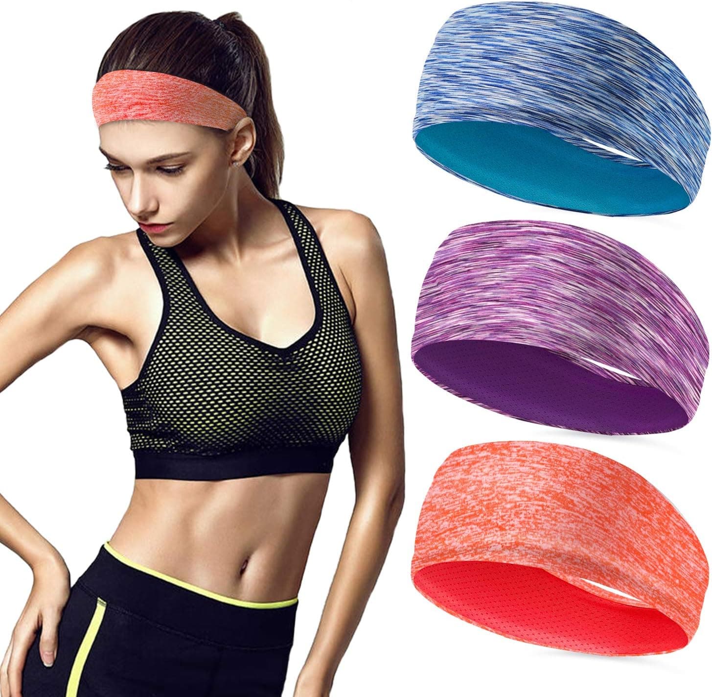 Workout Headbands for Women Fashion, Sweat Bands, Hair Accessories for Gym Wrap