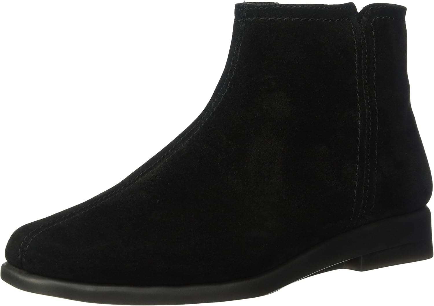 Aerosoles Women's Double Trouble 2 Ankle Bootie, Black Suede, 12 M US
