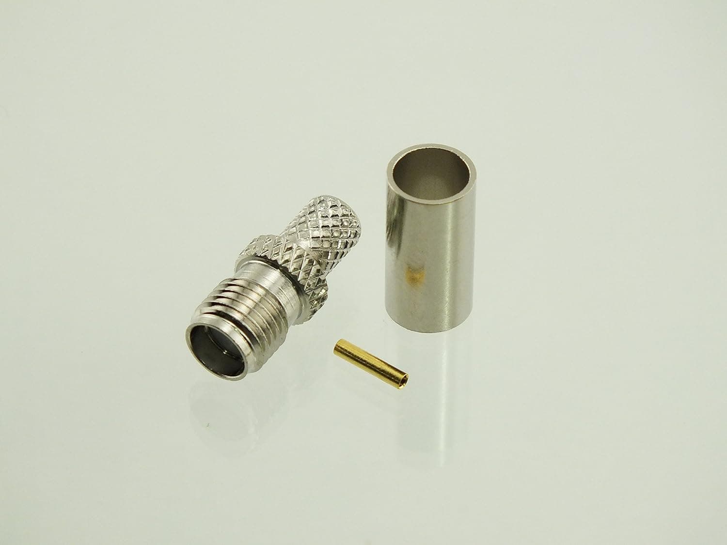W5SWL Brand Premium Series SMA Female Crimp Coax Connector fits RG-58 2-Pack