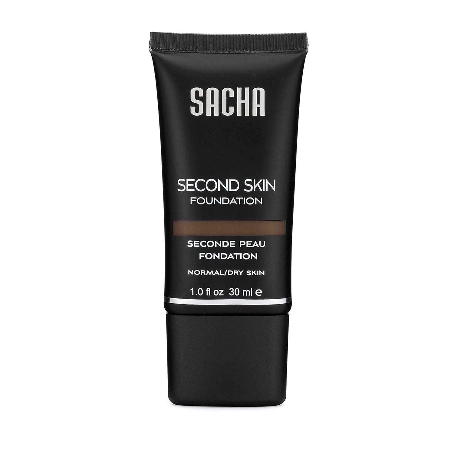 Second Skin Liquid Foundation by Sacha Cosmetics, Liquid Face Makeup to give Flawless Looking Skin, Medium Coverage, for All Skin Types, 1 oz, Perfect Bronze