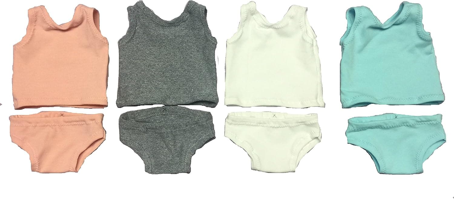 4 Sets of Underwear & Cami for 18 inch Dolls Like American Girl / Doll Clothes Made in The USA!