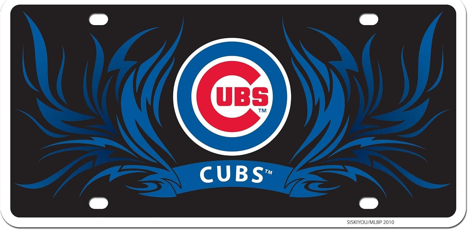 MLB Chicago Cubs Styrene Plate- Flame Style