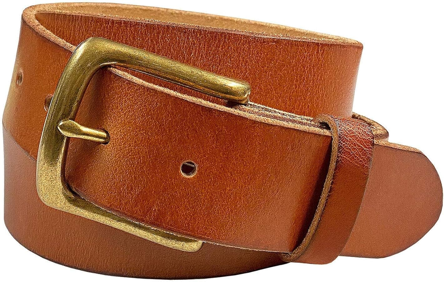 BS040-CX160 Morgan Genuine Full Grain One-Piece 100% Genuine Leather Belt Casual Belt1-1/2"(38mm) Wide