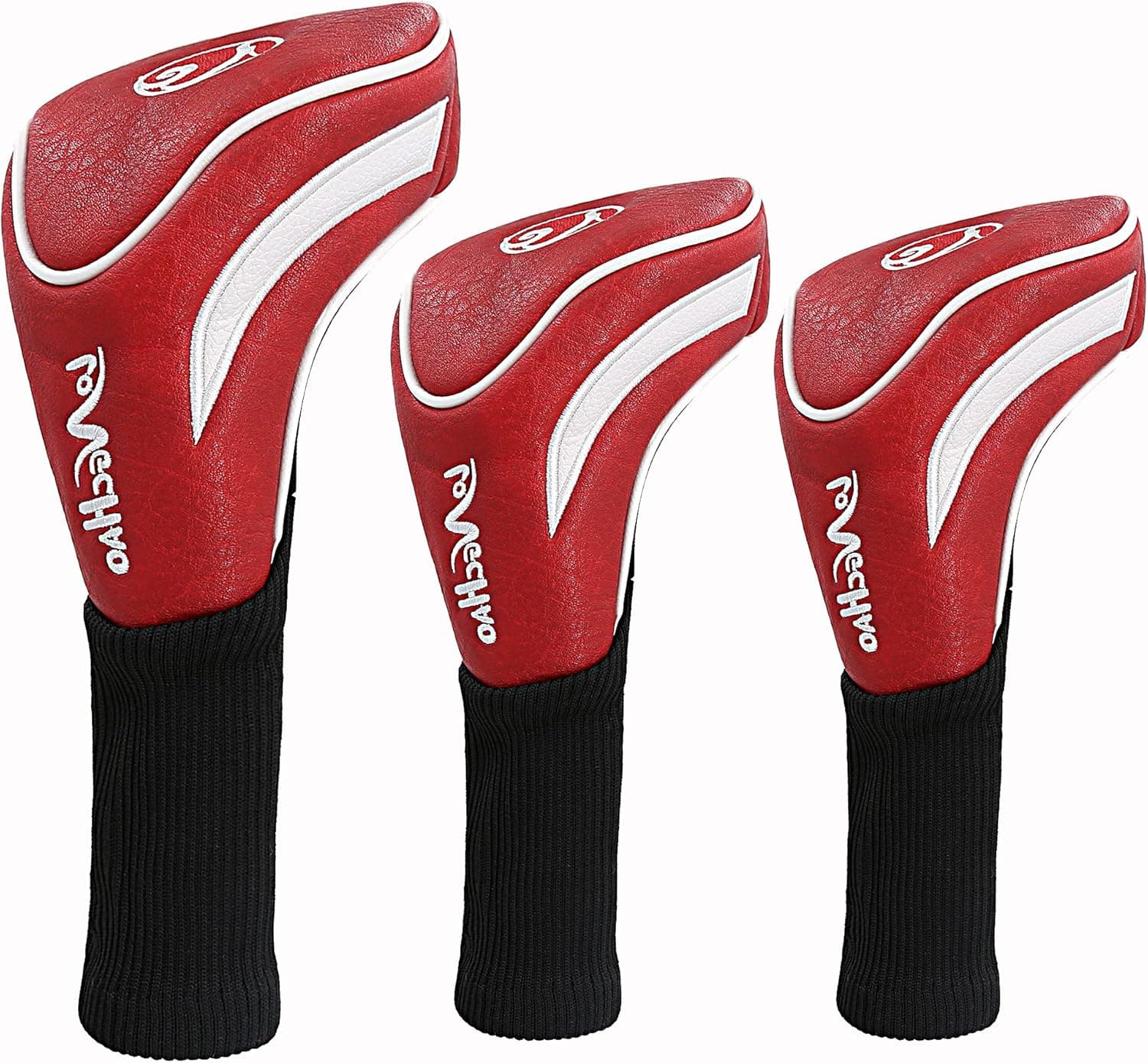 KYTAI Golf Head Covers Club PU Leather Headcover Set for Drivers Fairway Woods Hybrid Fit Oversized Club Men Women