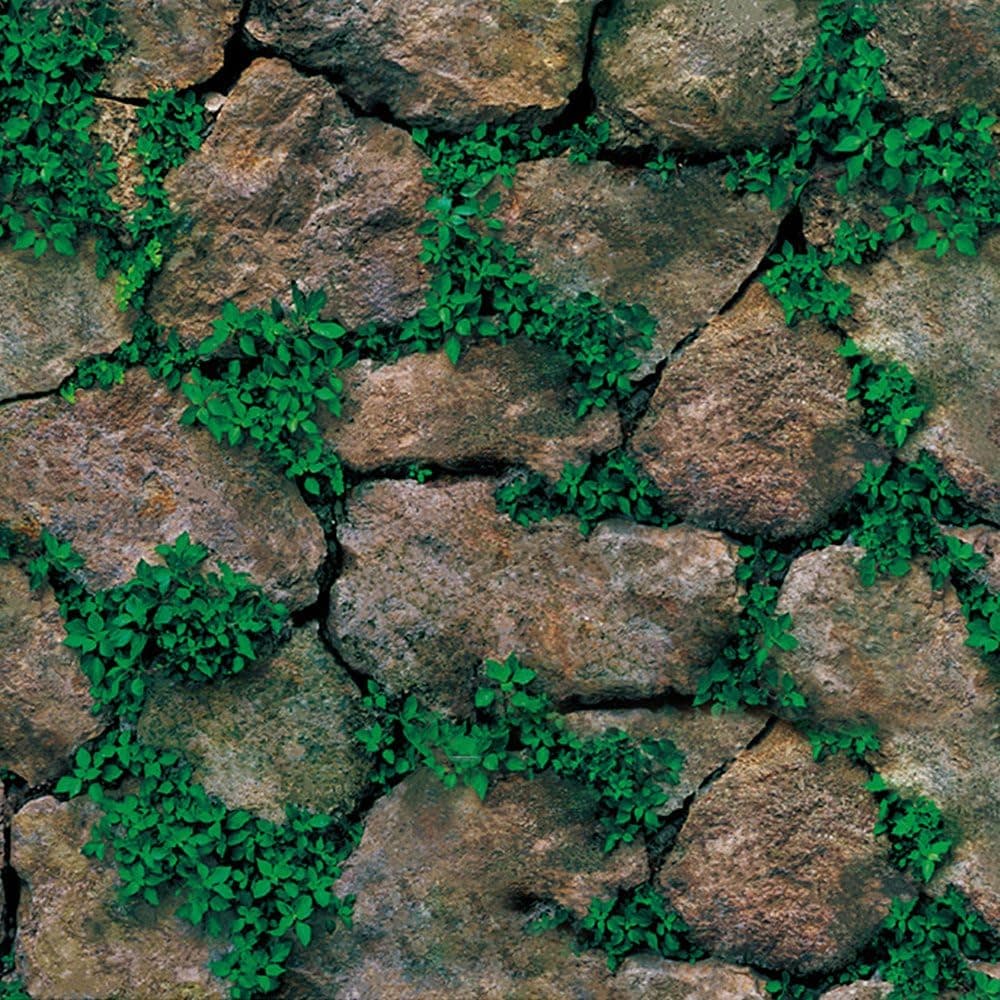 Blooming Wall 1010 Prepasted Vintage Stone Peel and Stick Wallpaper Décor (1010Wallpaper(48 Sq.Ft/Roll))