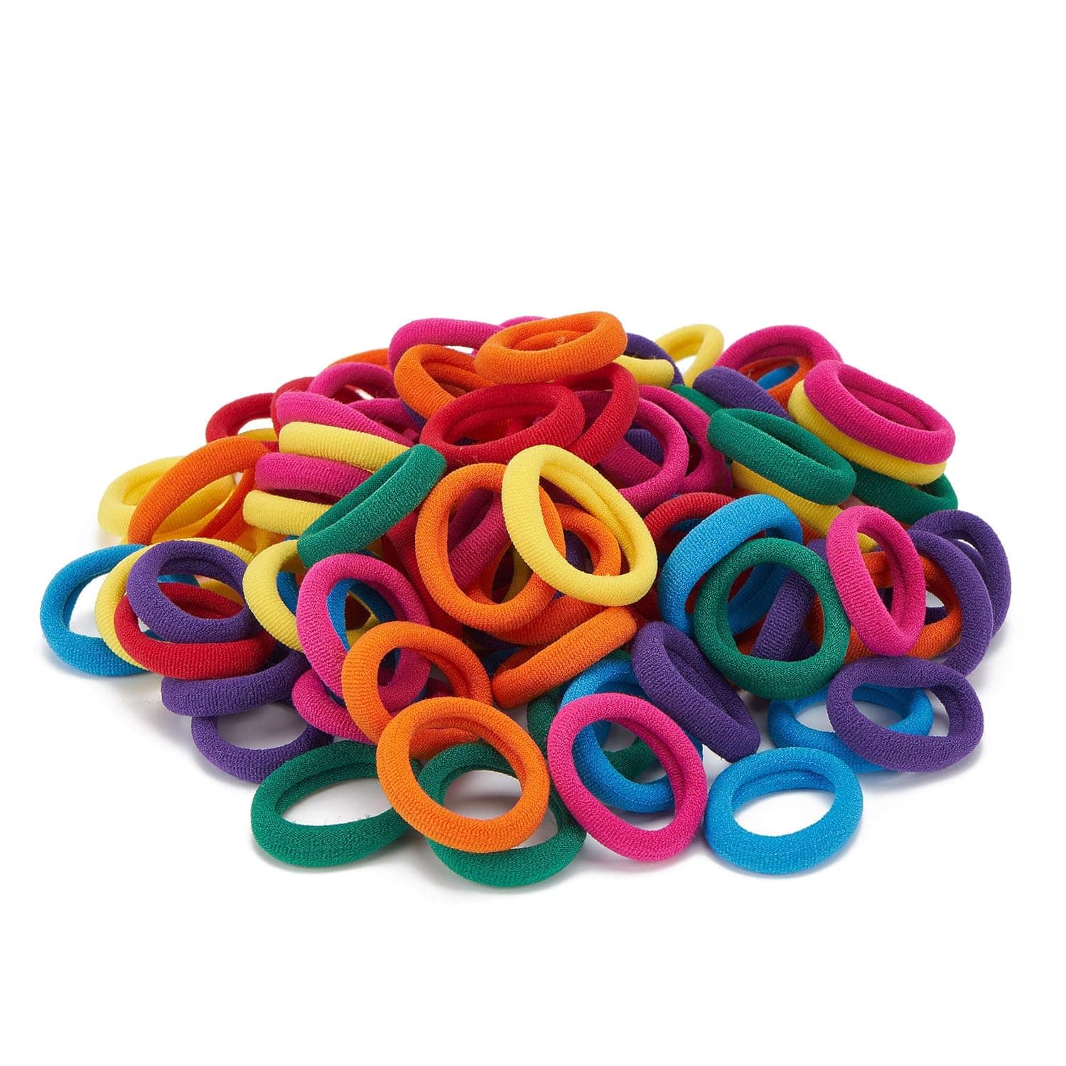 100PCS Baby Cotton Hair Ties Girls Hair Elastic Ponytail Holders (Colorful)