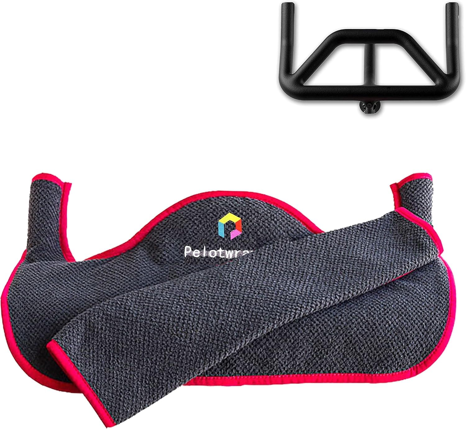 Handlebar Sweat Protection Towel Compatible for Peloton Spin Bike (Excluding Plus Models) | Super-Absorbent, Quick-Drying to Keep Your Handlebar and face Always Dry… (Bike + Red)