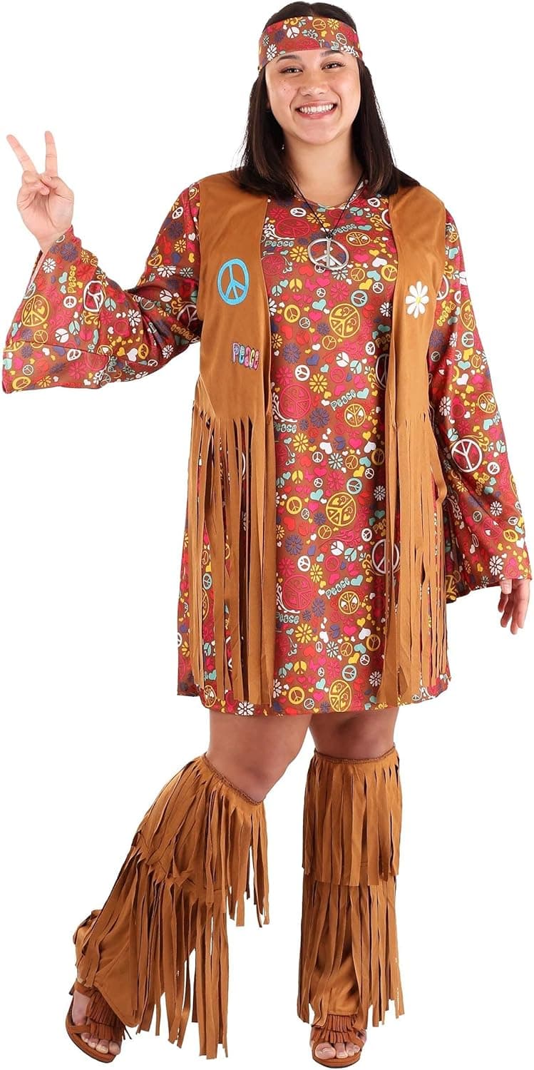 Fun World Women's Peace Love Hippie Costume