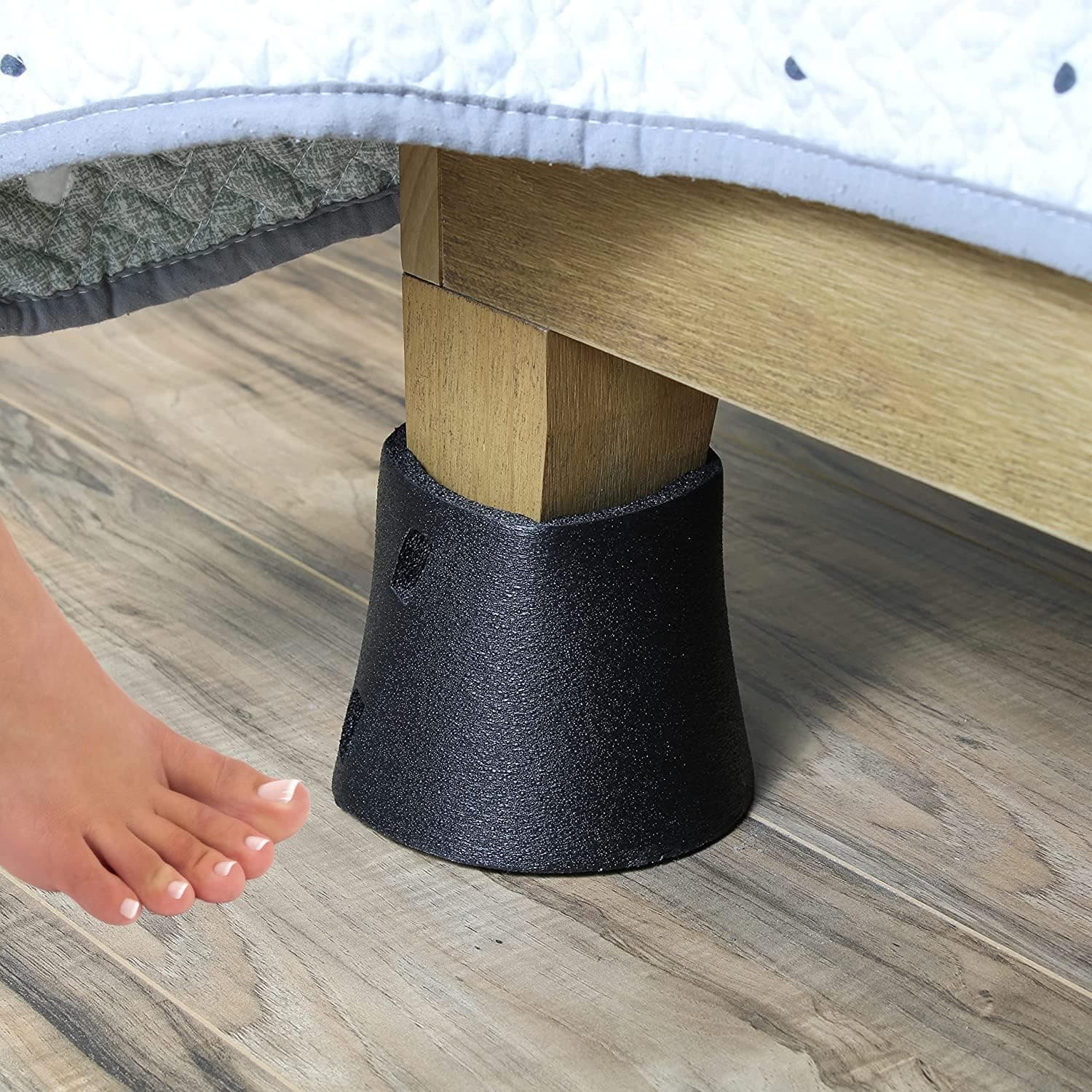 SnugStop Toe Protectors | Bed Frame Leg Covers Protect Your Toes from Bumping Iron Bed Frames | Bed Frame Cover and Protector for Your Feet | Toe Saver