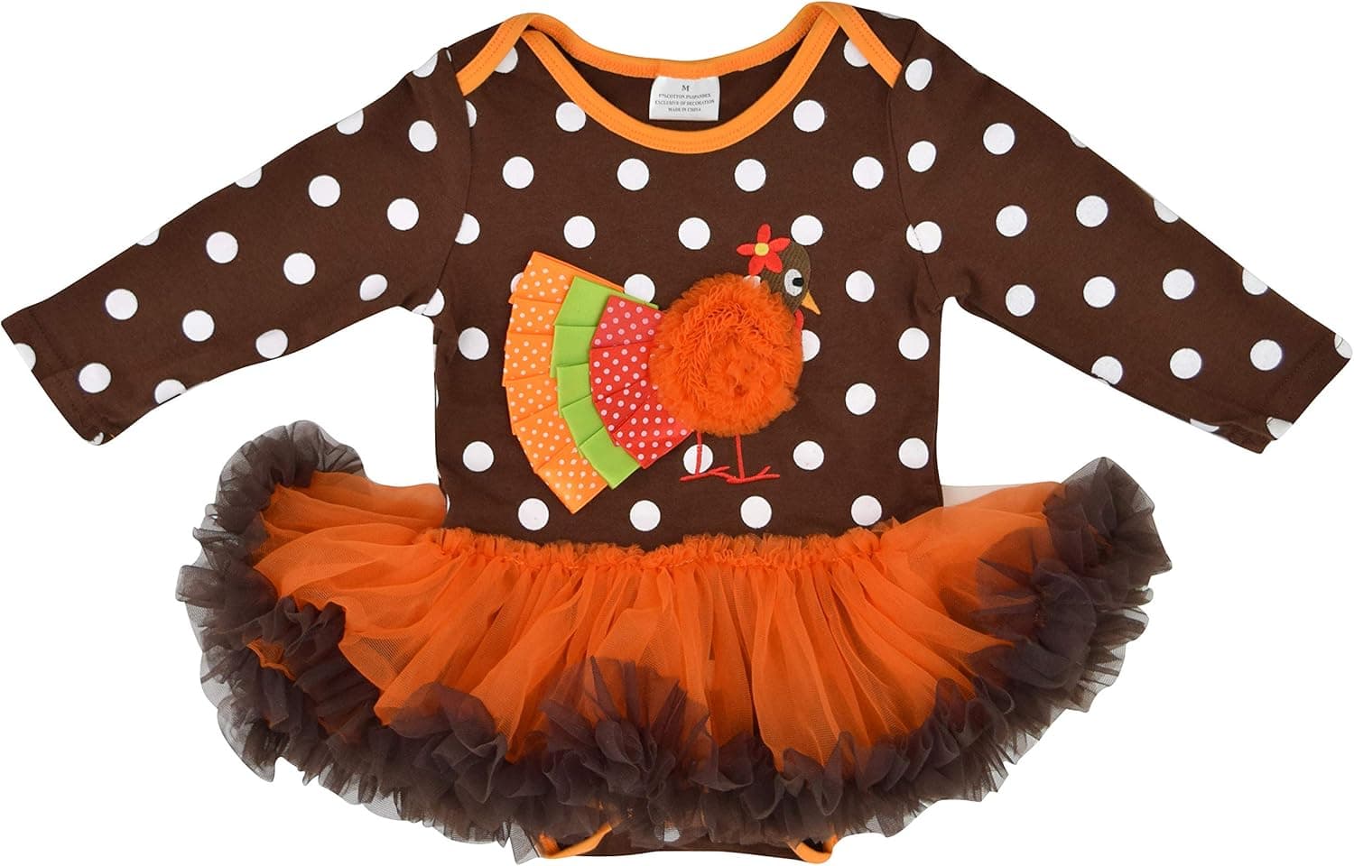 Unique Baby Girls Fall Colors Thanksgiving Turkey Romper for Newborn Infant Toddler