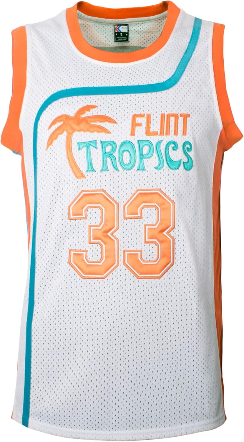 MOLPE Moon 33, Coffee Black 7 Flint Tropics Basketball Jersey and Shorts, Halloween Costume, 90S Jersey