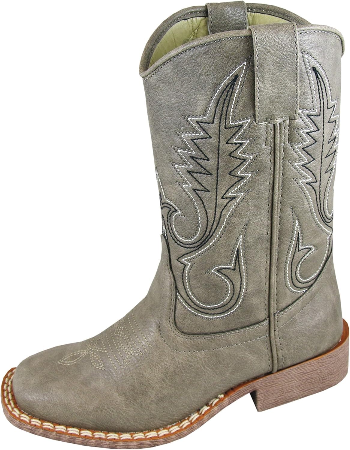 Smoky Mountain Boots Children Boys Amarillo Gray Faux Leather Cowboy