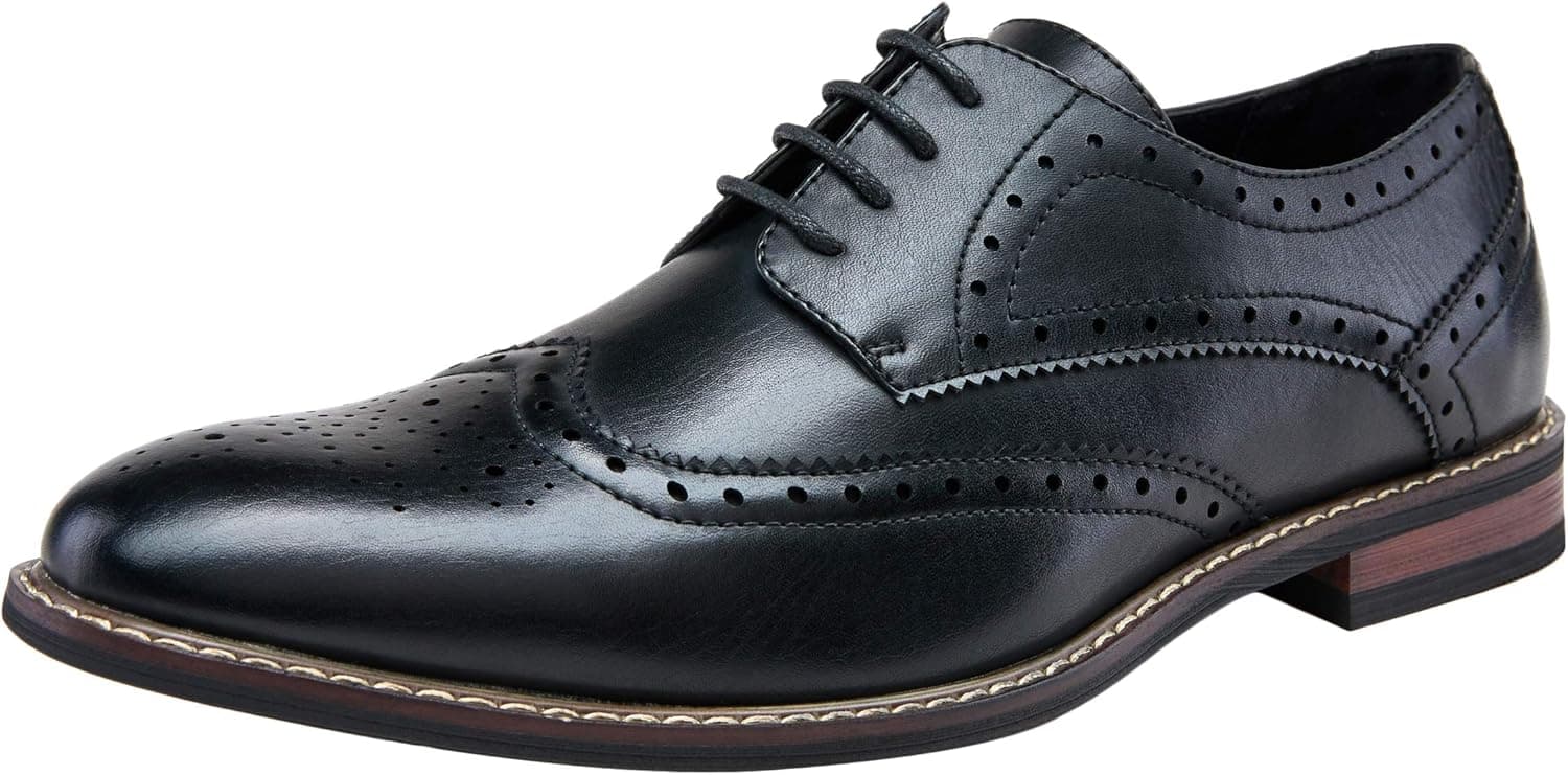 Jousen Men's Dress Shoes Classic Mens Oxfords Formal Business Shoes Modern Derby Oxford