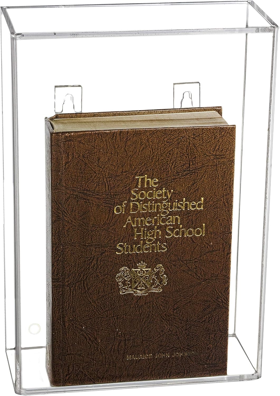 Better Display Cases Clear Acrylic Book Display Case 12.75" x 3.75" x 8.87" with Wall Mount (A020-CB-VWM)