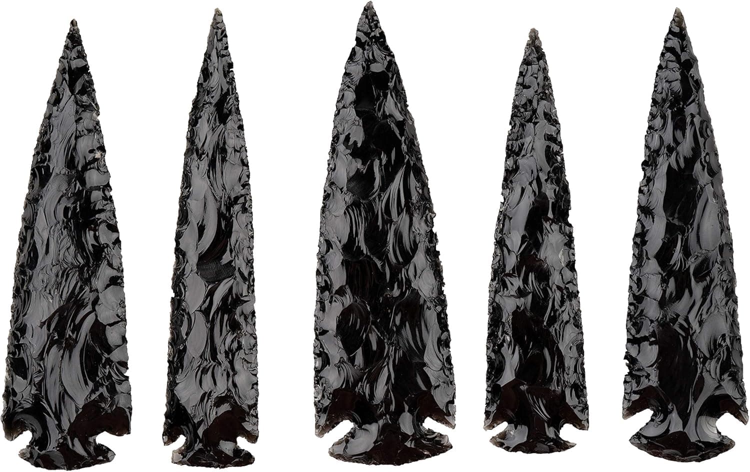 KVK Crystals Obsidian 5" Indian Arrowhead Spear Point New Dragon Glass Project Point