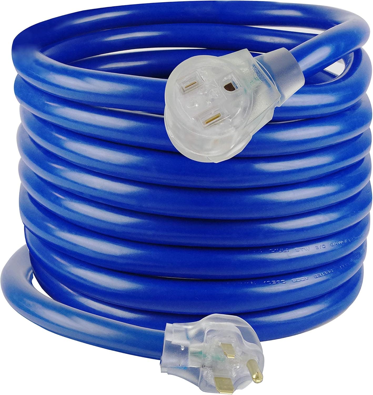 ACKING Heavy Duty 8 Guage 3 Prong Welding Power Extension Cord, NEMA 6-50P to 6-50R Welder Plug Outlet Extension Adapter, 50 amp 250v Heavy Duty Electric Extension Wire Generator,25FT Cord