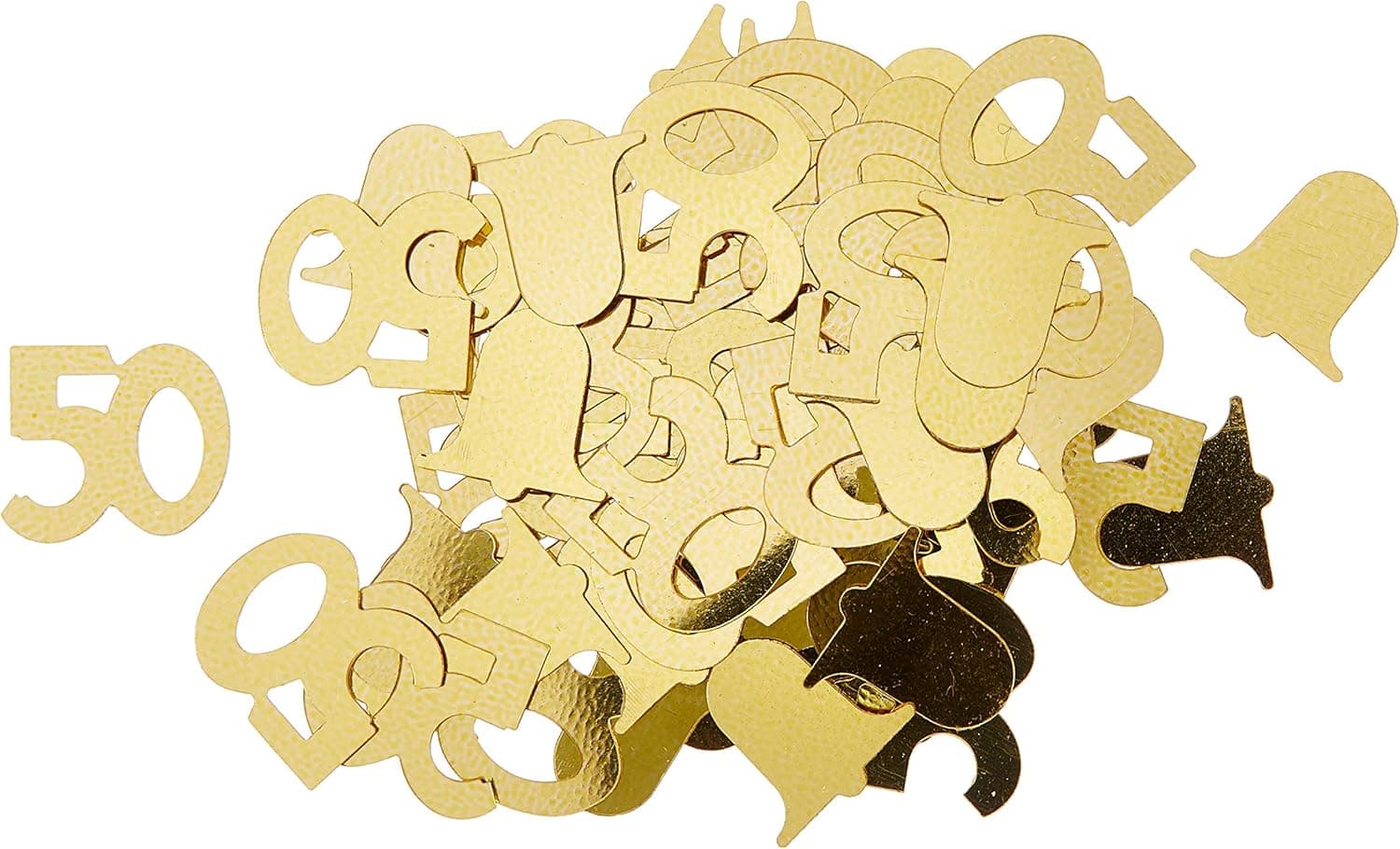 Creative Converting 50th Anniversary Foil Confetti Party Supplies, Multicolor