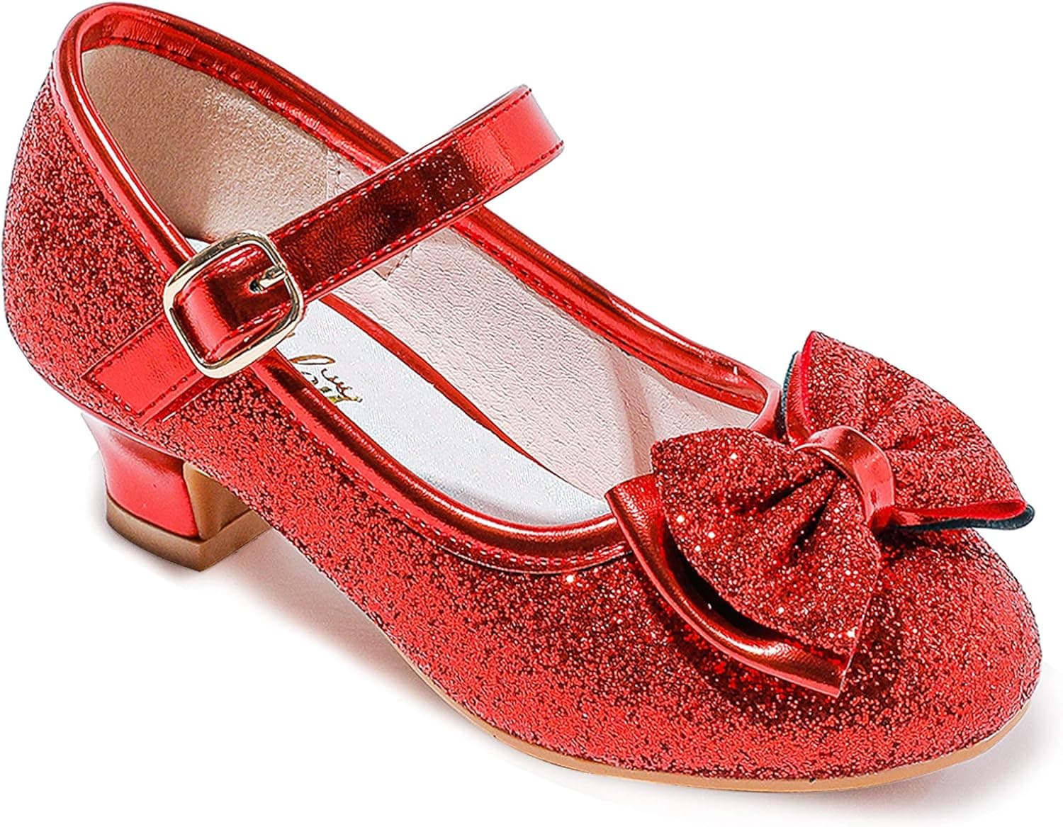 Walofou Flower Girls Dress Shoes Wedding Party Heel Mary Jane Princess Shoes Flats for Kid Toddler