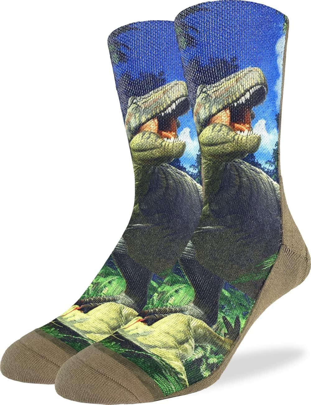 Good Luck Sock Men's Dinosaur Socks, Adult