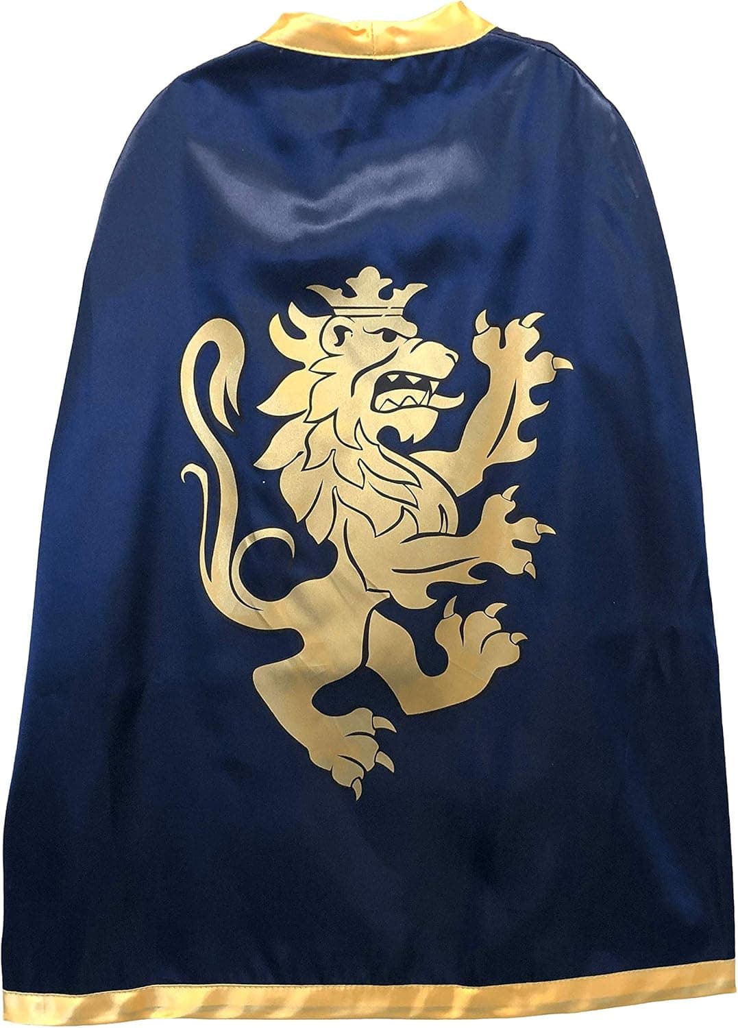Liontouch Noble Knight Cape, Blue | Medieval Pretend Play Toy Cloak for Children with Golden Lion Theme | Dress Up, Fancy Dresses & Royal Costumes for Kids