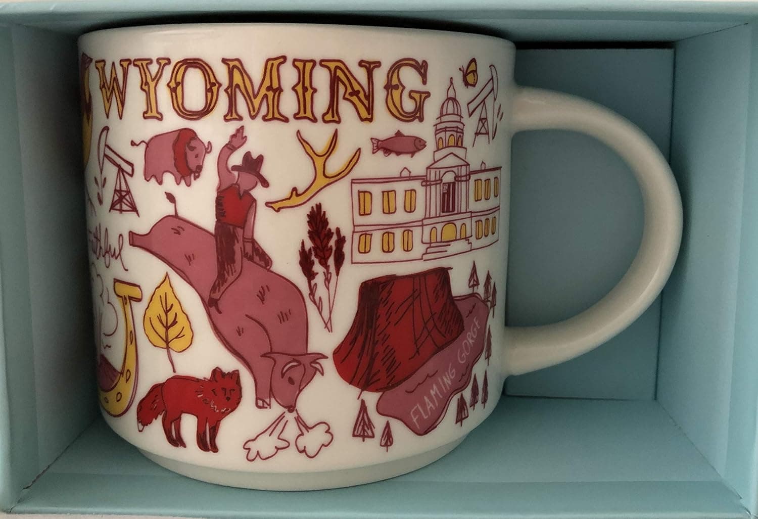 Starbucks WYOMING Been There Series Across the Globe Collection Coffee Mug 14 Ounce