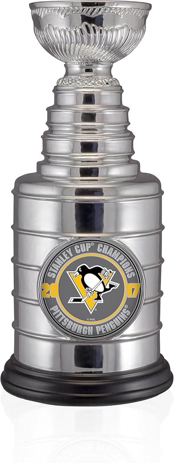 The Sports Vault NHL Pittsburgh Penguins NHL8 Stanley Cup Replica, Silver, 8"