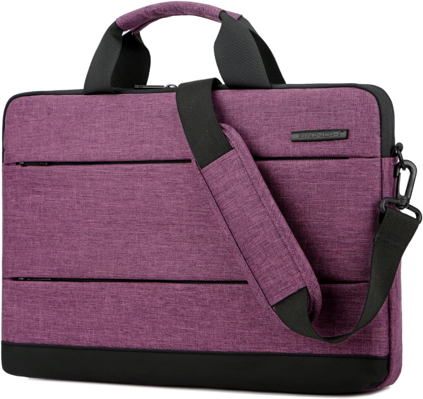 BRINCH 15.6 Inch Laptop Shoulder Bag,Classic Lightweight Slim Portable Laptop Messenger Sleeve Case for Work/Travel,Fits 15-15.6 Inches Laptop/Notebook/MacBook/Ultrabook Computer,Purple