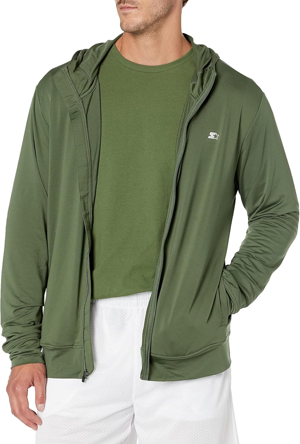 Starter Men's Lightweight Run Jacket with Hood, Amazon Exclusive